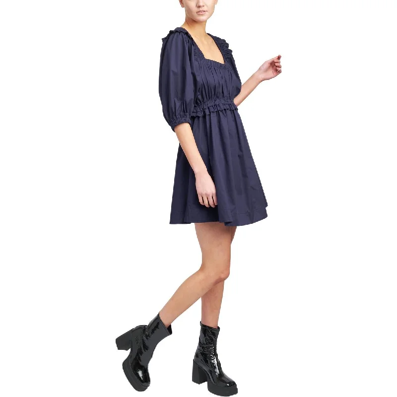En Saison Womens Brigitta Square Neck Puff Sleeve Mini Dress Chic Tropical Mini Dress En Saison Womens Brigitta Square Neck Puff Sleeve Mini Dress Chic Tropical Mini Dress