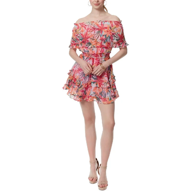 Jessica Simpson Womens Amaya Off-The-Shoulder Short Mini Dress Elegant Off-Shoulder Dress Mini Jessica Simpson Womens Amaya Off-The-Shoulder Short Mini Dress Elegant Off-Shoulder Dress Mini