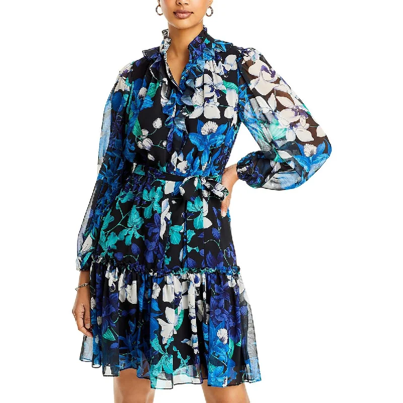 Kobi Halperin Womens Paisley Floral Print Ruffled Mini Dress Fashionable Boho-Chic Mini Dress Kobi Halperin Womens Paisley Floral Print Ruffled Mini Dress Fashionable Boho-Chic Mini Dress