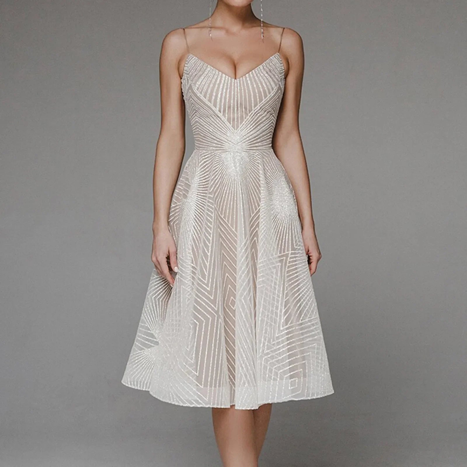 2024 Elegant Luxury Sexy Long Formal Party Midi Dress Stylish Color Block Midi Dress