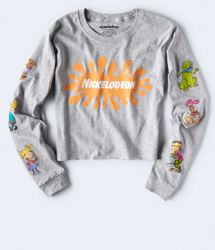 Aeropostale Long Sleeve Nickelodeon Splat Graphic Tee*** Notch Collar Peter Pan Collar Cowl Neck Aeropostale Long Sleeve Nickelodeon Splat Graphic Tee*** Notch Collar Peter Pan Collar Cowl Neck