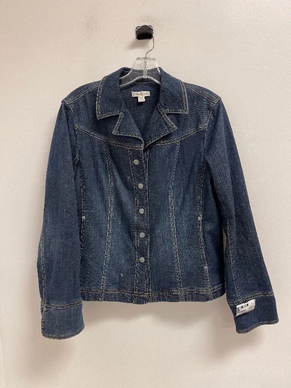 Jacket Denim By Coldwater Creek In Blue Denim, Size: 1x Zippered Jacket Buttoned Jacket Snapped Jacket Jacket Denim By Coldwater Creek In Blue Denim, Size: 1x Zippered Jacket Buttoned Jacket Snapped Jacket