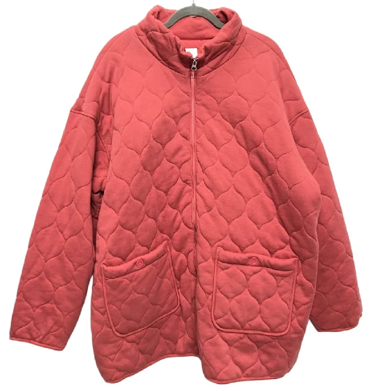 Jacket Puffer & Quilted By Time And Tru In Coral, Size: 1x Satin Fabric Silk Fabric Chiffon Fabric Jacket Puffer & Quilted By Time And Tru In Coral, Size: 1x Satin Fabric Silk Fabric Chiffon Fabric
