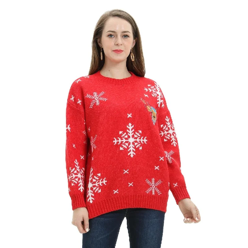 Wholesale custom women sweater  ugly Christmas sweater Holiday Knitwear Long Sweater Short Sweater Cropped Sweater
