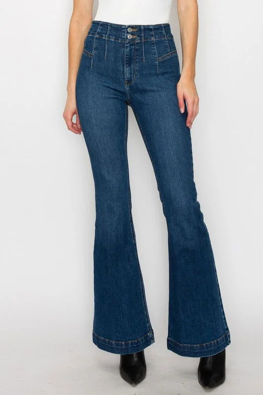 Artemis Vintage Plus Size - High Rise Modern Flare Jeans Casual Distressed Denim Jeans Artemis Vintage Plus Size - High Rise Modern Flare Jeans Casual Distressed Denim Jeans