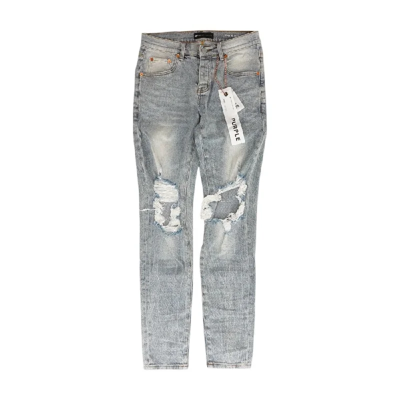 Blue Solid High Rise Skinny Leg Jeans Fashionable Slouchy Fit Jeans