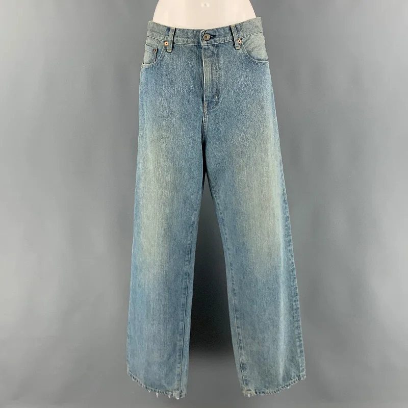 JUNYA WATANABE- LEVI'S Size S Light Blue Denim Washed Wide Leg Jeans Fashionable Jeggings Style Jeans JUNYA WATANABE- LEVI'S Size S Light Blue Denim Washed Wide Leg Jeans Fashionable Jeggings Style Jeans