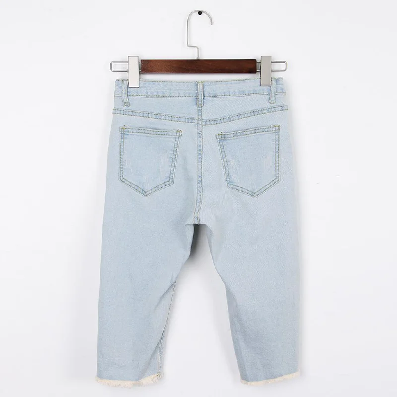 Maxbell Lady Large Hole Destroyed Ripped Shorts Denim Hot Pants Jeans 2XL Retro blue Stylish High-Waist Skinny Denim Maxbell Lady Large Hole Destroyed Ripped Shorts Denim Hot Pants Jeans 2XL Retro blue Stylish High-Waist Skinny Denim