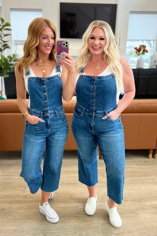 Judy Blue Priscilla High Rise Crop Wide Leg Denim Overall Jeans Fashionable Straight Fit Denim Judy Blue Priscilla High Rise Crop Wide Leg Denim Overall Jeans Fashionable Straight Fit Denim