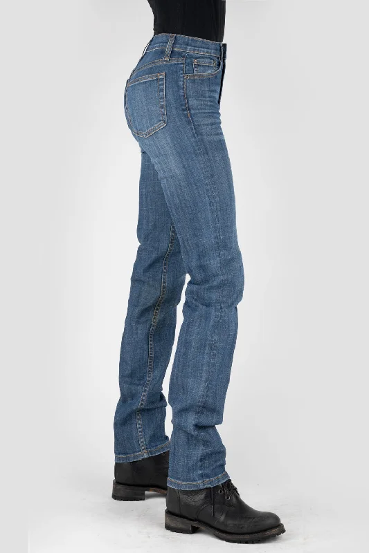 Stetson Womens Blue Cotton Blend 915 High Rise Plain Jeans 6L Stylish Slim Fit Denim Stetson Womens Blue Cotton Blend 915 High Rise Plain Jeans 6L Stylish Slim Fit Denim