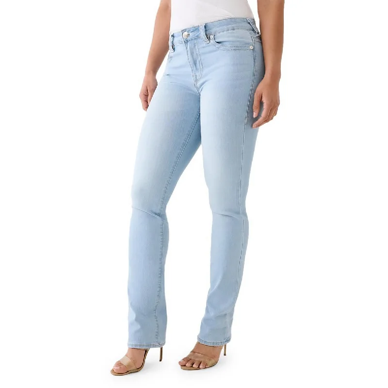 True Religion Womens Billie Mid-Rise Light Wash Straight Leg Jeans Casual High-Waisted Bootcut Jeans True Religion Womens Billie Mid-Rise Light Wash Straight Leg Jeans Casual High-Waisted Bootcut Jeans