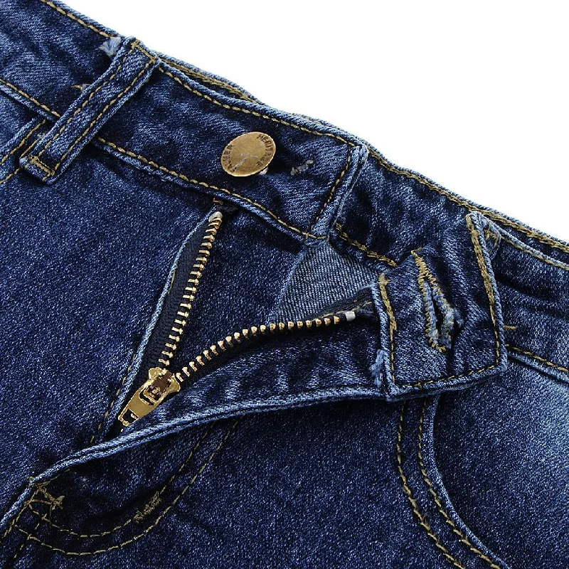 Maxbell Women High Waisted Ripped Denim Shorts Jeans Shorts Hot Pants L Navy Blue Elegant Tapered Leg Denim Maxbell Women High Waisted Ripped Denim Shorts Jeans Shorts Hot Pants L Navy Blue Elegant Tapered Leg Denim